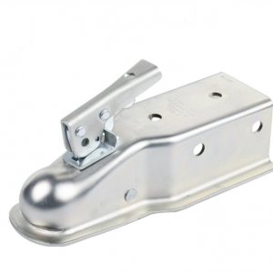 Straight Trailer Coupler 1-7/8" Ball 3" Channel Width 2000lbs Black Trailer Tongue Coupler